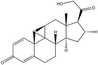 21-HYDROXY-16A-METHYL-9,11B-EPOXY PREGNA-1,4-DIENE-3,20DIONE,98+% 结构式