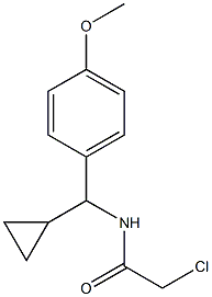 2-CHLORO-N-[CYCLOPROPYL(4-METHOXYPHENYL)METHYL]ACETAMIDE 结构式