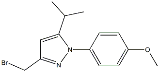 3-BROMOMETHYL-5-ISOPROPYL-N-(4-METHOXY PHENYL) PYRAZOLE 结构式