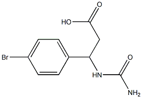 3-[(AMINOCARBONYL)AMINO]-3-(4-BROMOPHENYL)PROPANOIC ACID 结构式