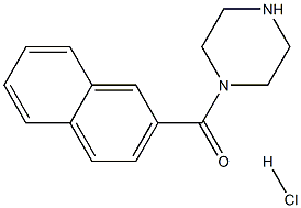 1-(2-NAPHTHOYL)PIPERAZINE HYDROCHLORIDE 结构式