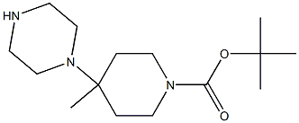 4-METHYL-4-PIPERAZIN-1-YL-PIPERIDINE-1-CARBOXYLIC ACID TERT-BUTYL ESTER, 95+% 结构式