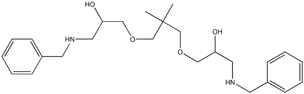 1-Benzylamino-3-[3-(3-benzylamino-2-hydroxy-propoxy)-2,2-dimethyl-propoxy]-propan-2-ol 结构式