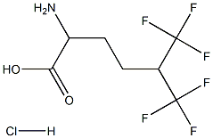 2-Amino-6,6,6-trifluoro-5-trifluoromethylhexanoic acid HCl 结构式