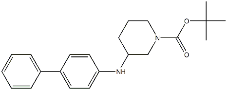 3-(Biphenyl-4-ylamino)-1-Boc-piperidine 结构式