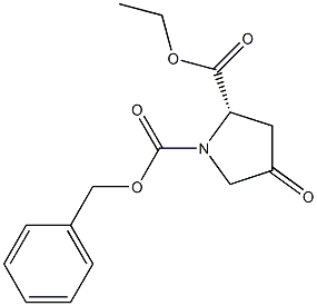 Ethyl (S)-1-Cbz-4-oxo-2-pyrrolidinecarboxylate 结构式