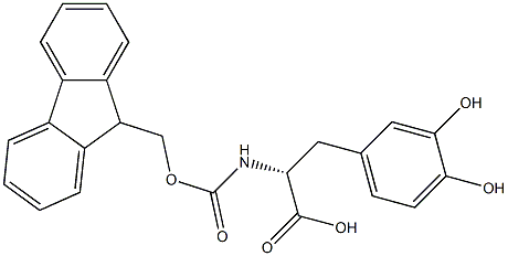 FMOC-3,4-DIHYDROXYL-D-PHENYLALANINE 结构式