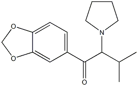 1-Benzo[1,3]dioxol-5-yl-3-methyl-2-pyrrolidin-1-yl-butan-1-one 结构式