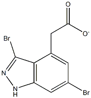 3,6-DIBROMOINDAZOLE-4-METHYL CARBOXYLATE 结构式