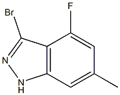 3-BROMO-4-FLUORO-6-METHYLINDAZOLE 结构式