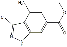 4-AMINO-3-CHLORO-6-METHOXYCARBONYLINDAZOLE 结构式