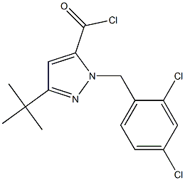 3-(TERT-BUTYL)-1-(2,4-DICHLOROBENZYL)PYRAZOLE-5-CARBONYL CHLORIDE 结构式