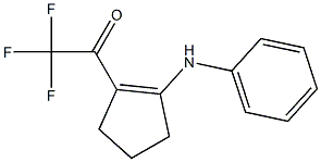 2,2,2-TRIFLUORO-1-(2-(PHENYLAMINO)-1-CYCLOPENTEN-1-YL)-1-ETHANONE 结构式