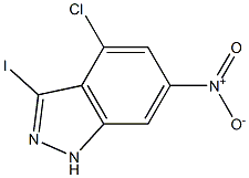 4-CHLORO-3-IODO-6-NITROINDAZOLE 结构式