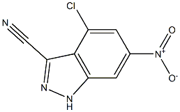 4-CHLORO-3-CYANO-6-NITROINDAZOLE 结构式