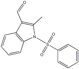 1-PHENYLSULFONYL-2-METHYLINDOLE-3-CARBOXALDEHYDE 结构式