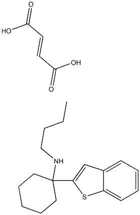 1-(2-BENZO(B)THIENYL)-N-BUTYLCYCLOHEXANAMINE FUMARATE 结构式