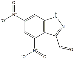 4,6-DINITRO(1H)INDAZOLE-3-CARBOXYALDEHYDE 结构式