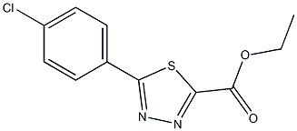 5-(4-CHLOROPHENYL)-1,3,4-THIADIAZOLE-2-CARBOXYLIC ACID ETHYL ESTER 结构式