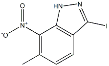 3-IODO-6-METHYL-7-NITRO (1H)INDAZOLE 结构式