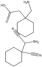 1-Cyanocyclohexaneacetonitrile(ForGabapentin) 结构式