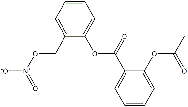 2-ACETOXY BENZOIC ACID-2-NITROOXYMETHYL PHENYL ESTER 结构式