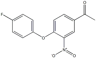 1-(4-(4-fluorophenoxy)-3-nitrophenyl)ethanone 结构式