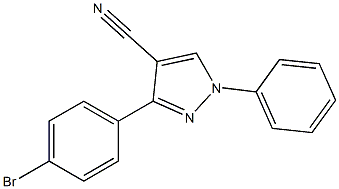 3-(4-bromophenyl)-1-phenyl-1H-pyrazole-4-carbonitrile 结构式