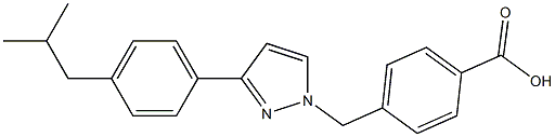 4-((3-(4-isobutylphenyl)-1H-pyrazol-1-yl)methyl)benzoic acid 结构式