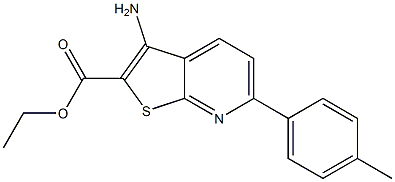 ethyl 3-amino-6-p-tolylthieno[2,3-b]pyridine-2-carboxylate 结构式