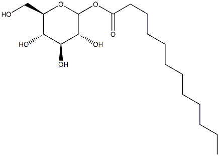 1-O-Lauroyl-D-glucopyranose 结构式