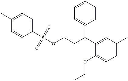 TOLUENE-4-SULFONIC ACID 3-(2-ETHOXY-5-METHYLPHENYL)-3-PHENYL-PROPYLESTER 结构式