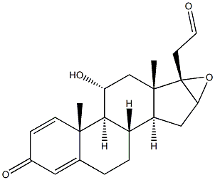 16A,17-EPOXY-11A-HYDROXYPREGN-1,4-DIENE-3,21-DIONE 结构式