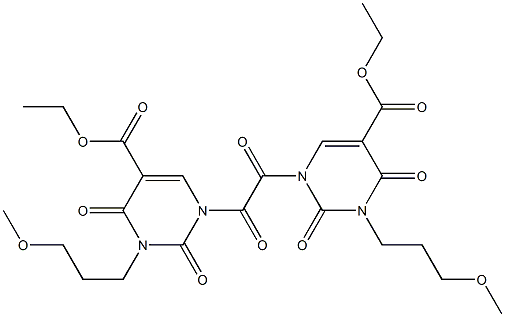 N,N''-OXALYLBIS[3-(3-METHOXYPROPYL)-5-CARBETHOXYURACIL] 结构式