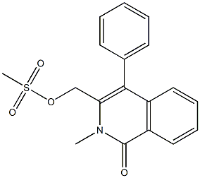 (2-METHYL-1-OXO-4-PHENYL-1,2-DIHYDROISOQUINOLIN-3-YL)METHYL METHANESULFONATE 结构式