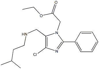 {4-CHLORO-5-[(3-METHYL-BUTYLAMINO)-METHYL]-2-PHENYL-IMIDAZOL-1-YL}-ACETIC ACID ETHYL ESTER 结构式