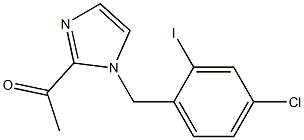 1-[1-(4-CHLORO-2-IODOBENZYL)-1H-IMIDAZOL-2-YL]ETHANONE 结构式