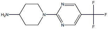 1-[5-(TRIFLUOROMETHYL)PYRIMIDIN-2-YL]PIPERIDIN-4-AMINE 结构式