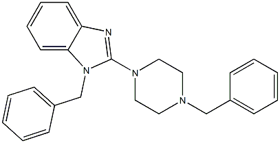 1-BENZYL-2-(4-BENZYLPIPERAZIN-1-YL)-1H-BENZIMIDAZOLE 结构式