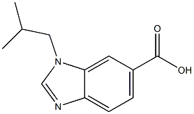 1-ISOBUTYL-1H-BENZIMIDAZOLE-6-CARBOXYLIC ACID 结构式