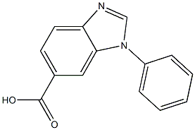 1-PHENYL-1H-BENZIMIDAZOLE-6-CARBOXYLIC ACID 结构式