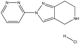 2-(PYRIDAZIN-3-YL)-4,5,6,7-TETRAHYDRO-2H-PYRAZOLO[4,3-C]PYRIDINE HYDROCHLORIDE 结构式