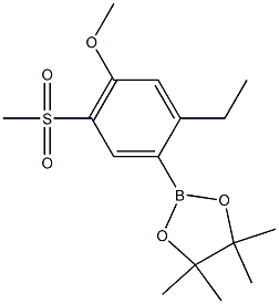 2-[2-ETHYL-4-METHOXY-5-(METHYLSULFONYL)PHENYL]-4,4,5,5-TETRAMETHYL-1,3,2-DIOXABOROLANE 结构式
