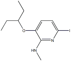 3-(1-ETHYLPROPOXY)-6-IODO-N-METHYLPYRIDIN-2-AMINE 结构式