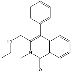 3-[(ETHYLAMINO)METHYL]-2-METHYL-4-PHENYLISOQUINOLIN-1(2H)-ONE 结构式