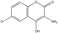 3-AMINO-6-CHLORO-4-HYDROXY-2H-CHROMEN-2-ONE 结构式