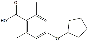 4-(CYCLOPENTYLOXY)-2,6-DIMETHYLBENZOIC ACID 结构式