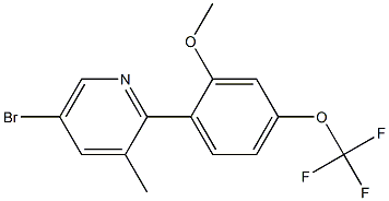 5-BROMO-2-[2-METHOXY-4-(TRIFLUOROMETHOXY)PHENYL]-3-METHYLPYRIDINE 结构式