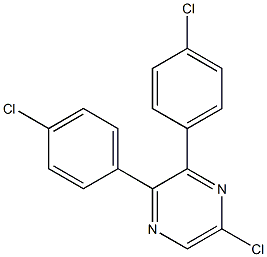5-CHLORO-2,3-BIS(4-CHLOROPHENYL)PYRAZINE 结构式