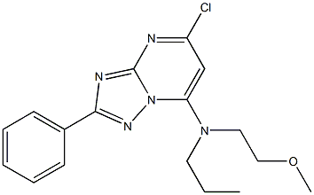 5-CHLORO-N-(2-METHOXYETHYL)-2-PHENYL-N-PROPYL[1,2,4]TRIAZOLO[1,5-A]PYRIMIDIN-7-AMINE 结构式